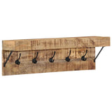 Vidaxl kapstok wandgemonteerd bruin 73 x 19 x 23 cm massief mangohout
