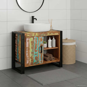 Vidaxl wastafelkast multikleur 71 x 33 x 58 cm massief gerecycled hout