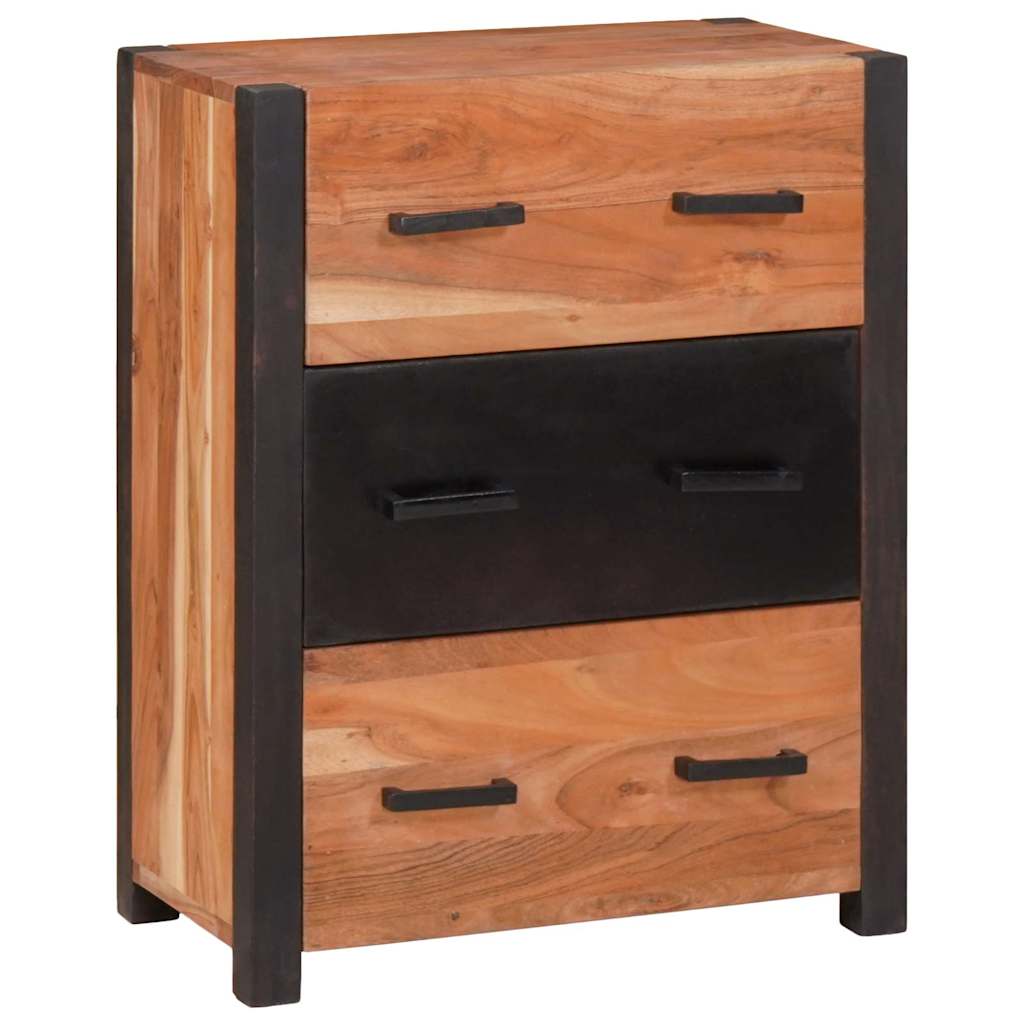 Vidaxl dressoir met lade bruin 55 x 30 x 75 cm massief acaciahout