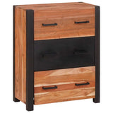 Vidaxl dressoir met lade bruin 55 x 30 x 75 cm massief acaciahout