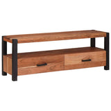 Vidaxl tv-kast met lade bruin 110 x 30 x 40 cm massief acaciahout