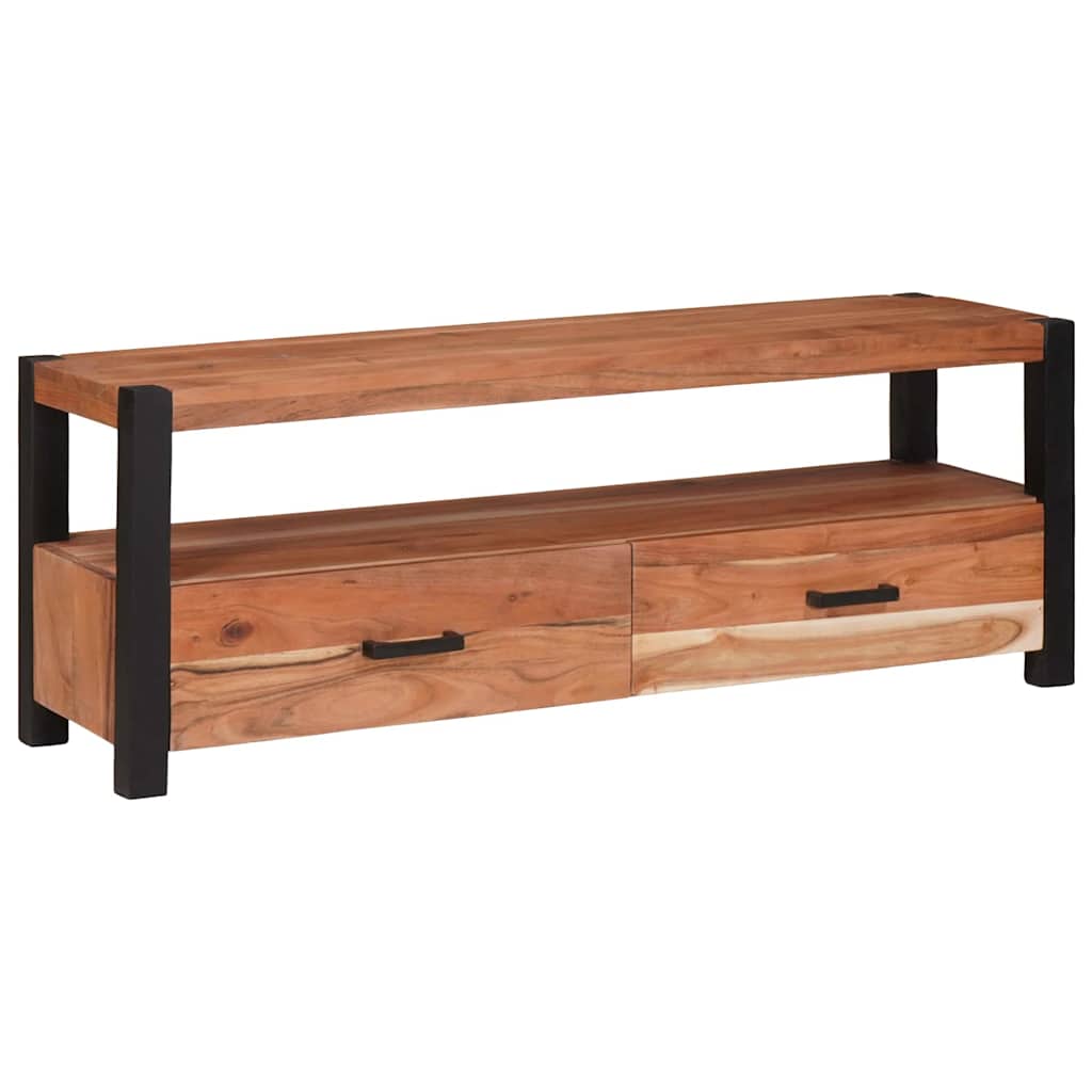 Vidaxl tv-kast met lade bruin 110 x 30 x 40 cm massief acaciahout