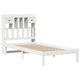 Vidaxl bed met boekenkast zonder matras grenenhout wit 90x190 cm