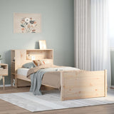 Vidaxl bed met boekenkast zonder matras massief grenenhout 75x190 cm