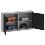 Vidaxl gereedschapskast met plank zwart en grijs 50 x 20 x 55 cm