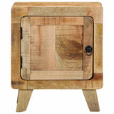Vidaxl nachtkastje 40x32x46 cm massief ruw mangohout