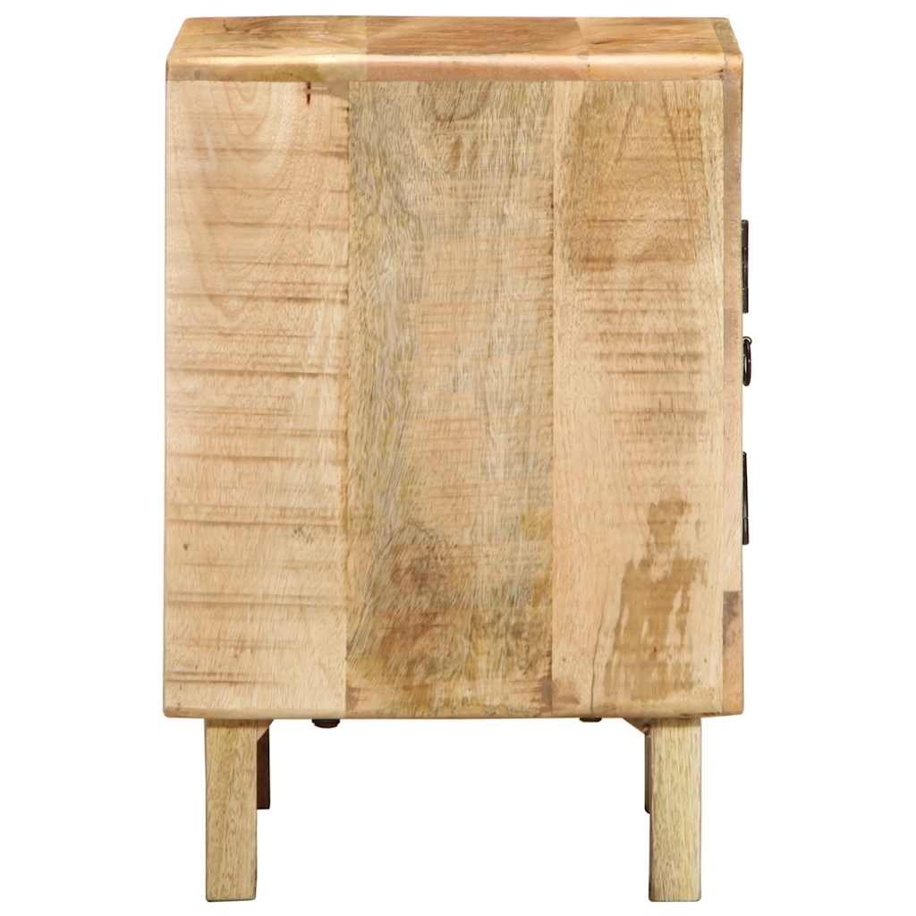 Vidaxl nachtkastje 40x32x46 cm massief ruw mangohout