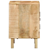 Vidaxl nachtkastje 40x32x46 cm massief ruw mangohout