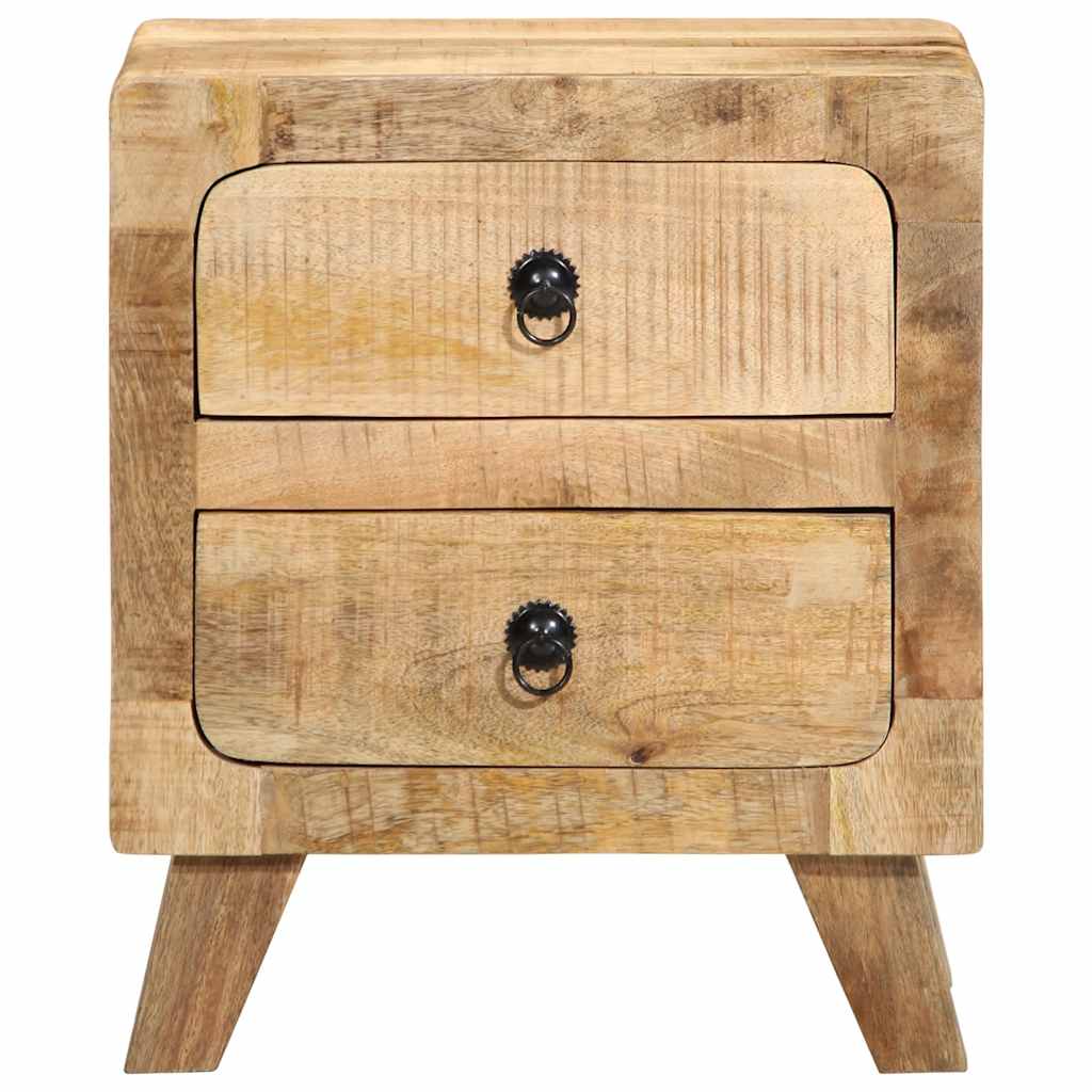 Vidaxl nachtkastje 40x32x46 cm massief ruw mangohout