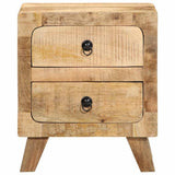 Vidaxl nachtkastje 40x32x46 cm massief ruw mangohout