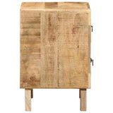 Vidaxl nachtkastje 40x32x46 cm massief ruw mangohout