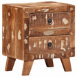 Vidaxl nachtkastje 40x32x46 cm massief gerecycled hout