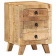 Vidaxl nachtkastje 37x32x50 cm massief ruw mangohout