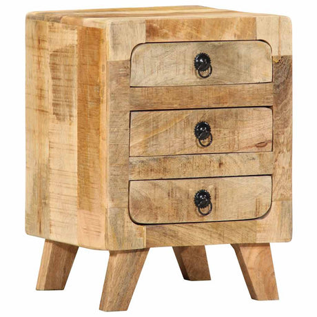 Vidaxl nachtkastje 37x32x50 cm massief ruw mangohout