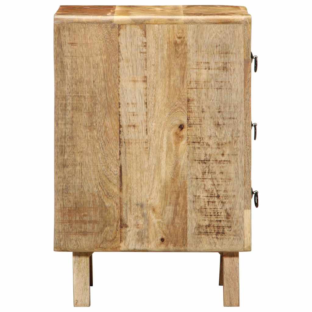 Vidaxl nachtkastje 37x32x50 cm massief ruw mangohout