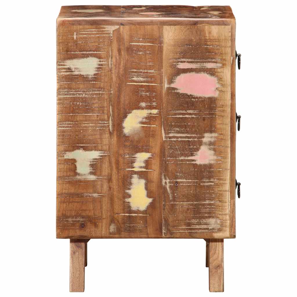 Vidaxl nachtkastje 2 st 37x32x50 cm massief gerecycled hout