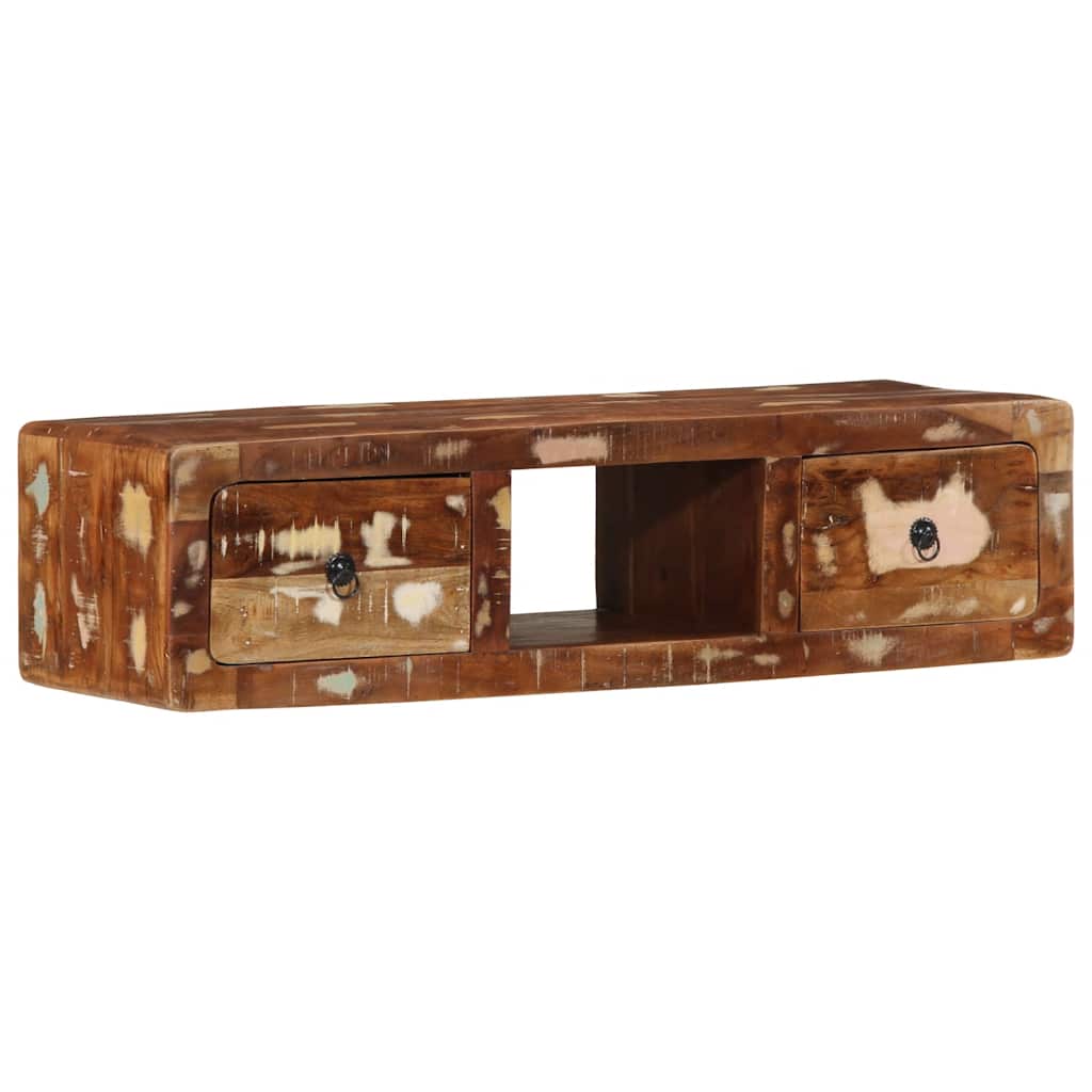 Vidaxl tv-meubel wandmontage 100x32x25 cm massief gerecycled hout