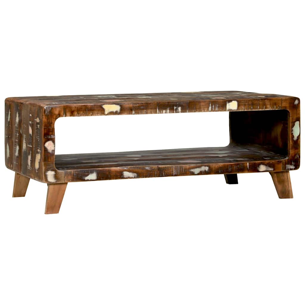 Vidaxl salontafel multikleur 90 x 50 x 35 cm massief gerecycled hout