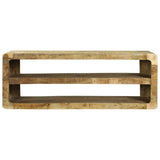Vidaxl tv-kast met plank bruin 100 x 32 x 36 cm massief mangohout