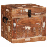 Vidaxl opbergbox met opslag met de deur bruin massief mango hout