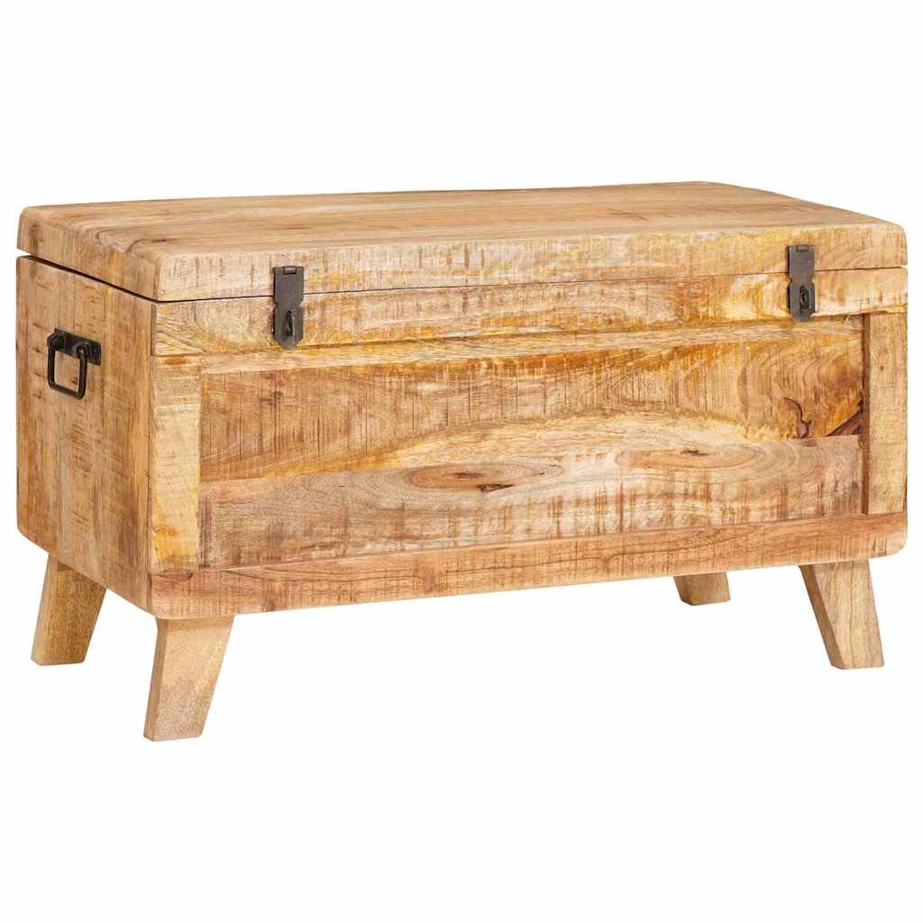Vidaxl opbergbox met opslag met slot 70 x 35 x 40 cm massief mangohout