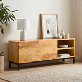 Vidaxl opslagkasten bruin 110 x 30 x 40 cm massief mango hout