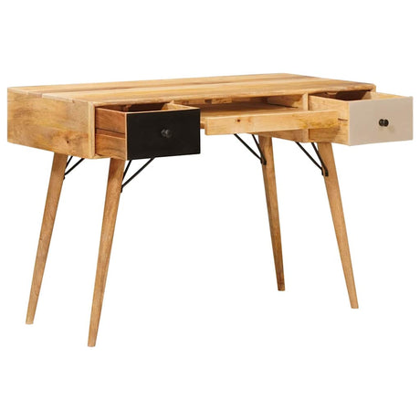 Vidaxl schrijfbureau bruin 110 x 55 x 76 cm massief mango hout