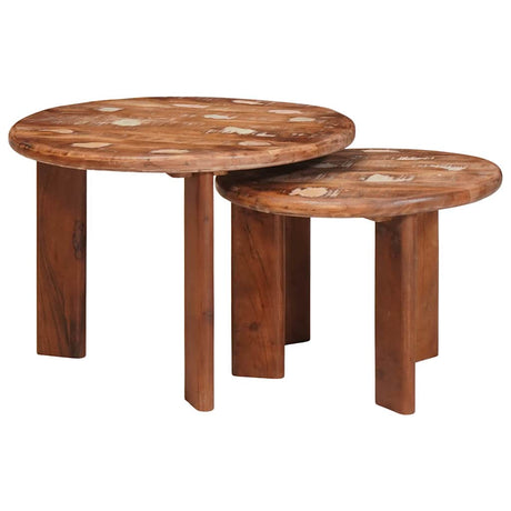 Vidaxl nest koffietafels 2 st multikleur ø 50 x 40 cm