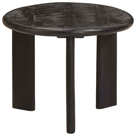Vidaxl nest koffietafels 2 st zwart ø 50 x 40 cm massief mango hout