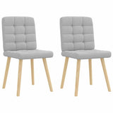 Vidaxl eetkamerstoelen 2 st stof wolk grijs