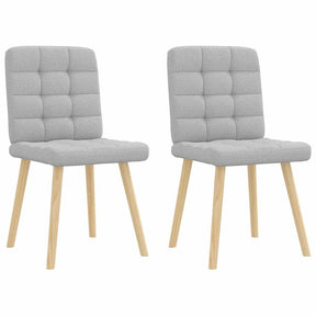 Vidaxl eetkamerstoelen 2 st stof wolk grijs