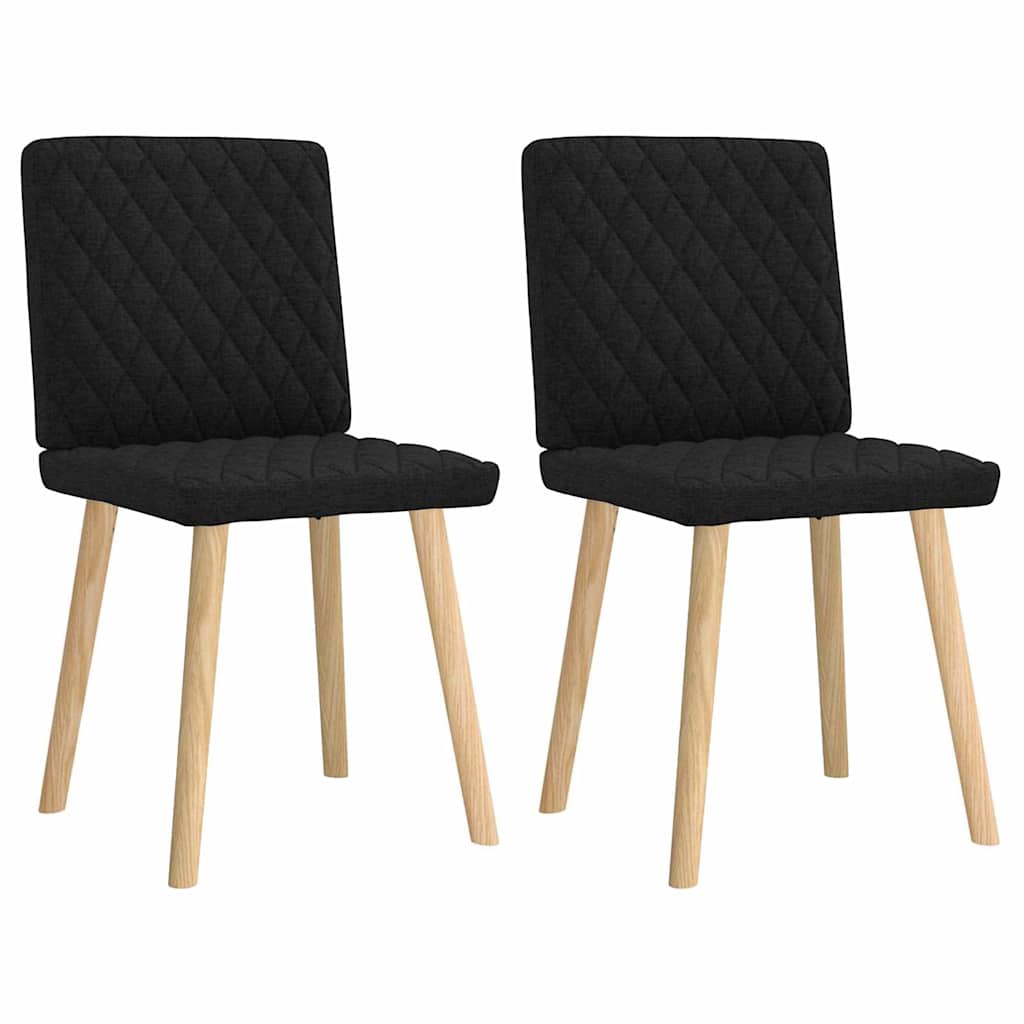 Vidaxl eetkamerstoelen 2 st stof zwart