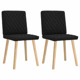 Vidaxl eetkamerstoelen 2 st stof zwart