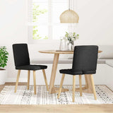 Vidaxl eetkamerstoelen 2 st stof zwart