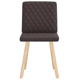 Vidaxl eetkamerstoelen 2 st stof donkerbruin