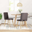 Vidaxl eetkamerstoelen 2 st stof donkerbruin