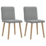 Vidaxl eetkamerstoelen 2 st stof lichtgrijs
