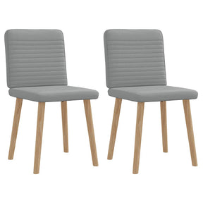 Vidaxl eetkamerstoelen 2 st stof lichtgrijs