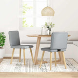 Vidaxl eetkamerstoelen 2 st stof lichtgrijs