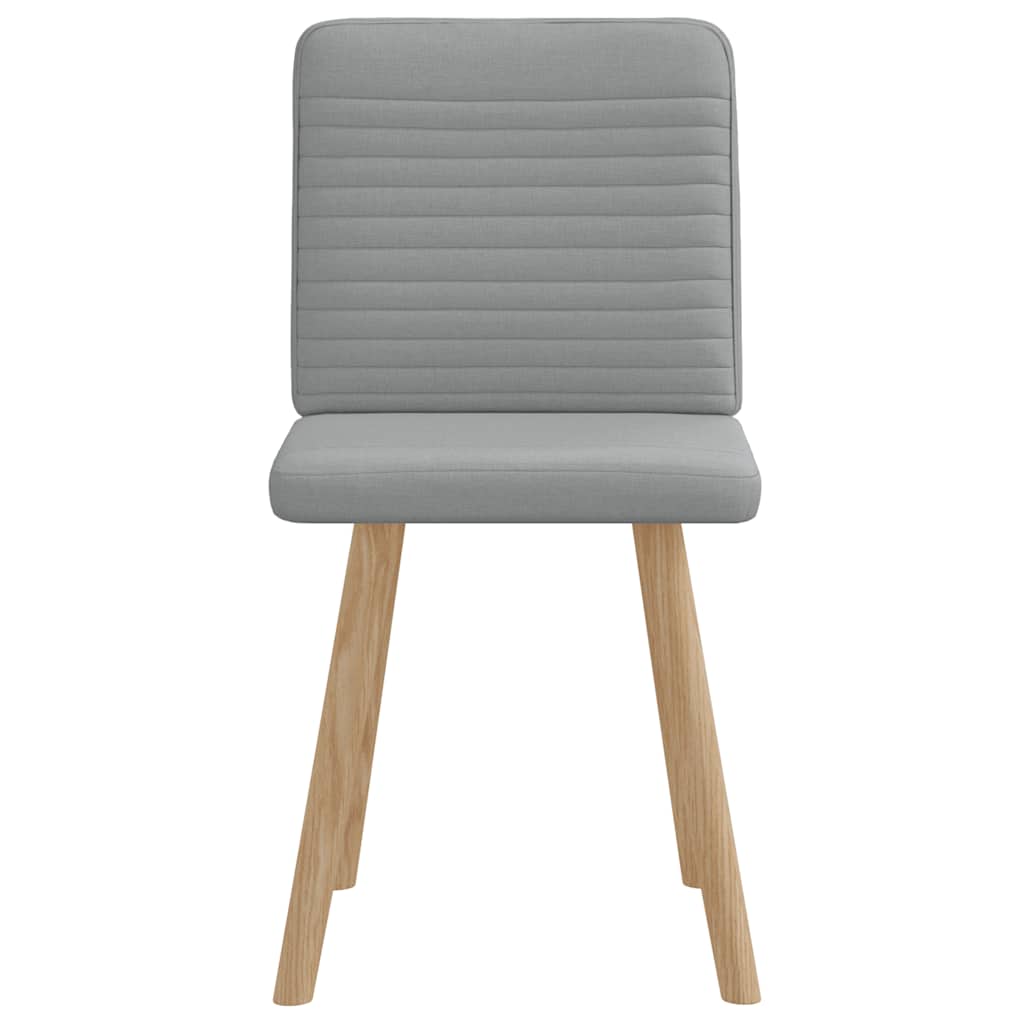 Vidaxl eetkamerstoelen 2 st stof lichtgrijs
