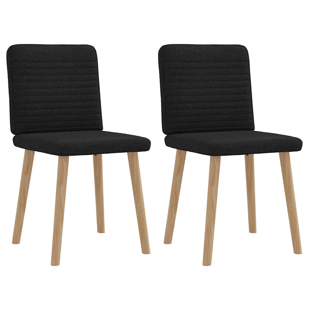 Vidaxl eetkamerstoelen 2 st stof zwart