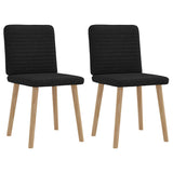 Vidaxl eetkamerstoelen 2 st stof zwart