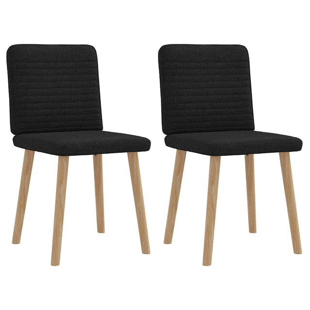 Vidaxl eetkamerstoelen 2 st stof zwart