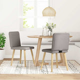 Vidaxl eetkamerstoelen draaibaar 2 st stof taupe