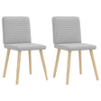 Vidaxl eetkamerstoelen 2 st stof wolk grijs