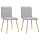 Vidaxl eetkamerstoelen 2 st stof wolk grijs