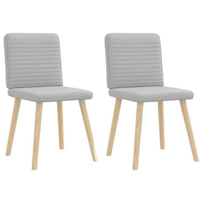 Vidaxl eetkamerstoelen 2 st stof wolk grijs