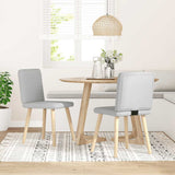 Vidaxl eetkamerstoelen 2 st stof wolk grijs
