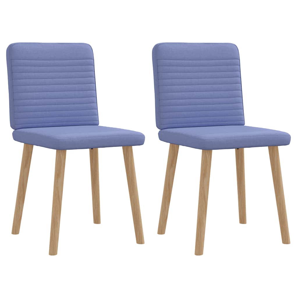 Vidaxl eetkamerstoelen 2 st stof jeansblauw