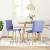 Vidaxl eetkamerstoelen 2 st stof jeansblauw